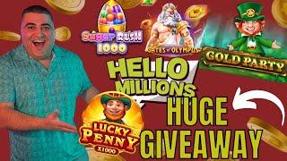 EPIC LIVE Slot Play & 4 Times GIVEAWAY At HelloMillions