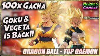 100x GACHA "LIMITED" GOKU & VEGETA - UP GOKU ke B4 Auto GG  HEROES COMBAT