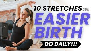 Best Pregnancy Stretches to Prepare For Birth | DO EVERYDAY!