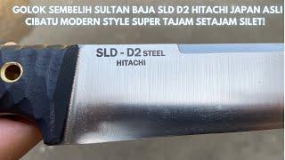 SUPER KERAS SANGAT TAJAM SETAJAM SILET! Golok Pisau Sembelih Jagal Baja SLD D2 Hitachi Japan MODERN!