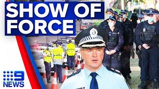 Sydney police out in force to prevent anti-lockdown protests | Coronavirus | 9 News Australia