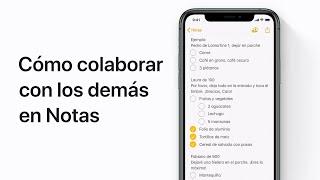 Cómo colaborar con los demás en Notas desde el iPhone, iPad y iPod touch — Soporte técnico de Apple