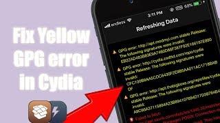 How to fix Yellow GPG error in Cydia (Electra Jailbreak)
