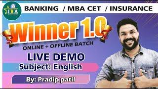 WINNERS 1.0 ONLINE + OFFLINE BATCH || LIVE DEMO ENGLISH SESSION 1 || - BY PRADEEP PATIL SIR