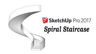 Sketchup Tutorial : How To Make A Spiral Staircase