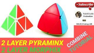 2x2 Pyraminx and 2x2 Pyramorphix ( Master Morphix) Combine Tutorial