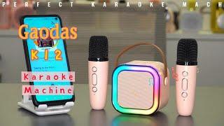 Gaodas K12 Amazon Best Seller Mini Karaoke Machine With Dual Bluetooth Mic for Kids #karaokespeaker