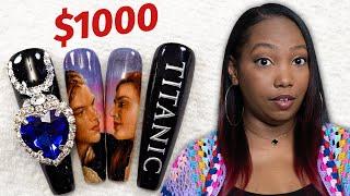 I Bought $1000 Press On Nails // Hyper-Realistic Hand-Drawn