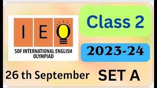 #FavFive | SOF International English Olympiad Class 2 English solved Paper 2023-24 Set A | IEO| #ieo