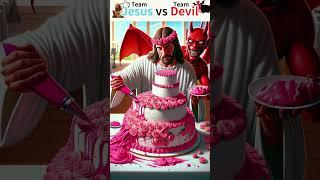 Jesus vs Devil: Wedding Cake Showdown #jesus #edit #devil #god