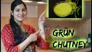 Grün CHUTNEY – Koriander-Minze Chutney - indisch Kochen