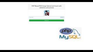 PHP Mysql PDO Image Upload and Insert with validation and preview