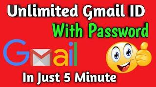 Unlimited Fake Gmail Account  2022 | Unlimited Email ID And Password