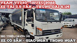 Xe 3T5 Thùng Dài 6.1 Mét | Xe Tải VEAM VT340 2022 - 3.5 Tấn Máy ISUZU 2022 | Trả 140Tr Nhận Xe