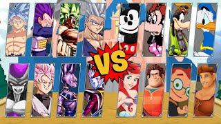 M.U.G.E.N. Battles | Dragon Ball Super vs Disney