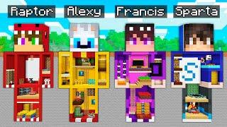 ¡MINECRAFT pero ENTRAMOS en BASES SECRETAS de YOUTUBERS!  Alexy