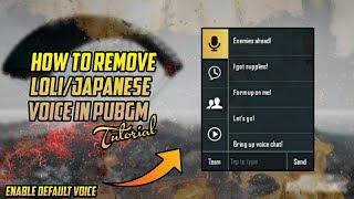 How to Remove Loli Japanese Voice in Pubg Mobile | Enable Default Voice | Remove Loli Language