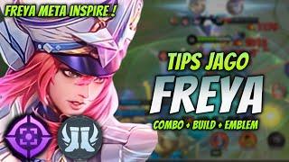 CARA MAIN FREYA META TERBARU ! BUILD & EMBLEM FREYA TERSAKIT 2024 ! | FREYA EXP LANE GAMEPLAY