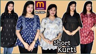 Meesho Short kurti Under Rs.299/-.Short Kurti Haul..MEESHO MYNTRA