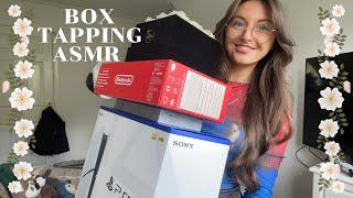ASMR Box tapping (finger tip tapping, shoe tapping, rambles)