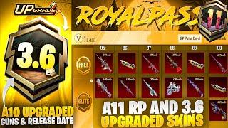 A11 Royal Pass & 3.6 Update All Skins  | M416 Tiger Coming | Release Date |PUBGM