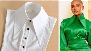 Pointed Long Shirt Collar / Shirt Collar Tutorial