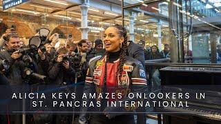 Alicia Keys Amazes Onlookers at St. Pancras International