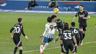 Joao Pedro Penalty Vs Arsenal Saliba Tackle