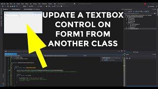 C# Update a textBox or other Control element on Form1 or other Form from a static or other Class