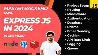 Complete Master backend using Express js in One Shot ,Postgress ,Prisma ,Redis ,Nodemailer ,BullMQ