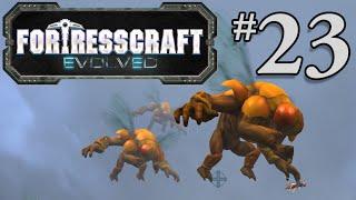 FortressCraft Evolved Gameplay #23 - GIANT Bug Attacks! (and Giant Defenses!)