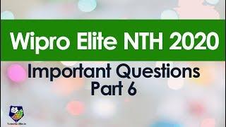 Important questions for Wipro NTH 2020 exam Part 6 !