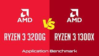 AMD Ryzen 3 3200G vs AMD Ryzen 3 1300X - Application Benchmark