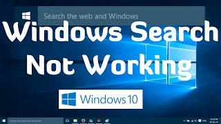Windows Search not Working in Windows 10 - Easy Fix