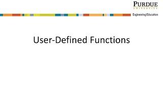 User-Defined Functions