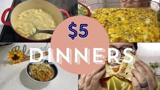 $5 MEAL IDEAS!! | 5 MEALS WITH A $25 BUDGET! EASY AND BUDGET FRIENDLY