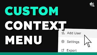 How to Create Your Own Context Menu with Icons Using HTML, CSS & JavaScript