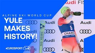 Daniel Yule makes HISTORY by winning Chamonix slalom from 30th after first run  | Eurosport