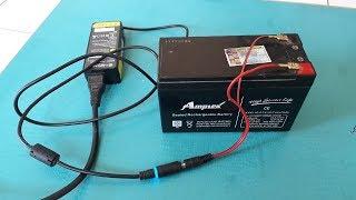 How to charge 12v 7.5AH  battery by laptop charger