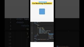 Bouncing Animation Css #htmlcss #cssanimation #coding #frontenddevelopment #html #shorts #animation