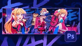 The Cleanest Anime Header Speedart | Photoshop Speedart | FREE PSD AT 200 LIKES!