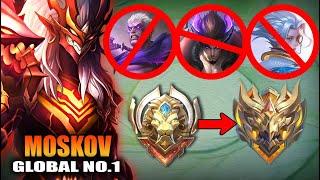 TOP GLOBAL MOSKOV VS NEW META HEROES IN HIGH RANKED GAME! SUPER INTENSE GAMEPLAY! (must watch!)