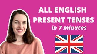 ALL English present tenses explained in 7 minutes [including Present Perfect!]