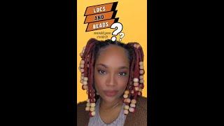 Locs and beads? #shorts #hair #locs #dreads #dreadstyles #locstyles #naturalhair #beads #locjourney