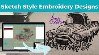 Sketch Style Embroidery Designs Made Easy  - Design Doodler Software