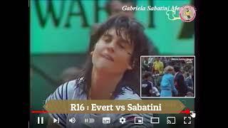 1986 Roland Garros  : Hana Mandlikova, Gabriela Sabatini, Steffi Graf, Chris Evert, Navratilova