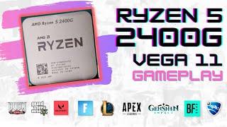 AMD Ryzen 5 2400G Vega 11 iGPU Test in 9 Games | Gameplay Benchmarks in 2021