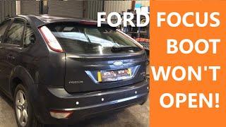 08 Ford Focus Boot won' t open