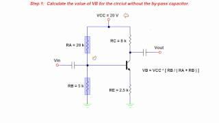 The Effects Of A By-Pass Capacitor On Amplifier Voltage Gain - BJT common emitter amplifier