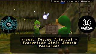 Unreal Engine 5 Tutorial - Zelda Style Dialogue (Typewriter) #unrealengine #unrealengine5